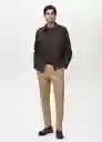 Pantalón Dublino Camel Talla 38 Hombre Mango
