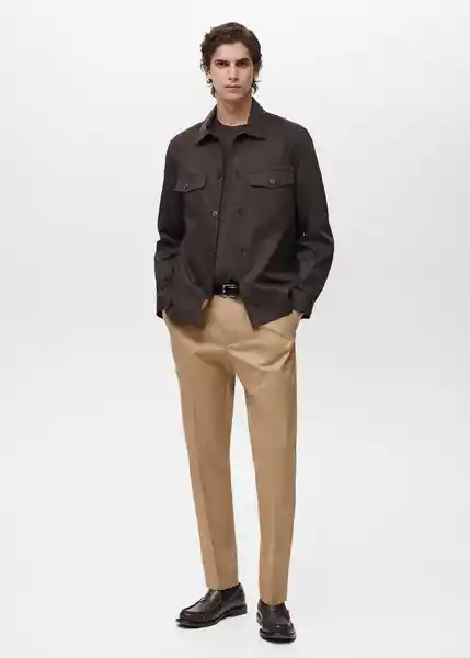 Pantalón Dublino Camel Talla 38 Hombre Mango
