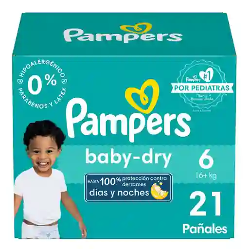 Pampers Pañal Desechable Baby Dry Etapa 6 21 Und