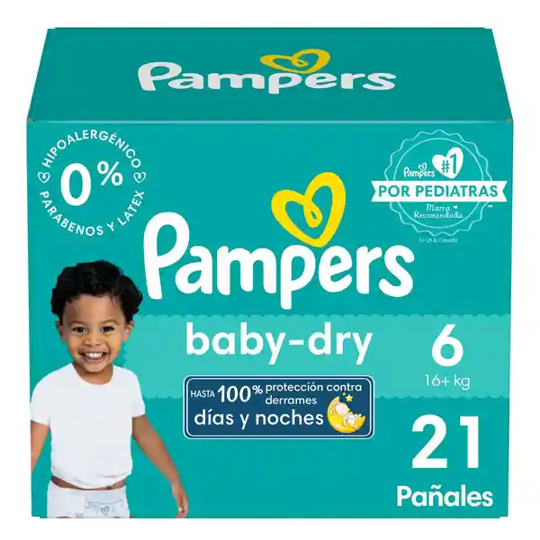 Pampers Pañal Desechable Baby Dry Etapa 6 21 Und