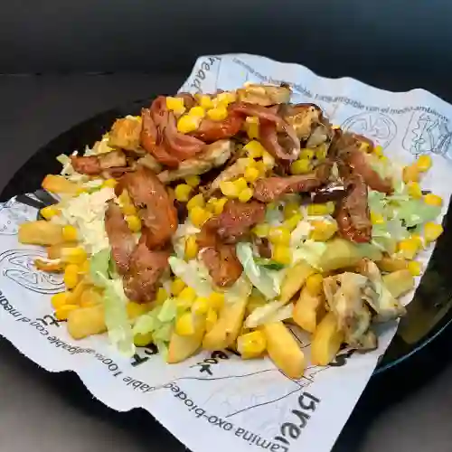Salchipapa Pollo Ranchera