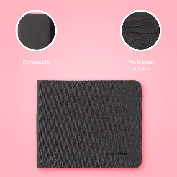 Billetera Casual de Tela Café Miniso