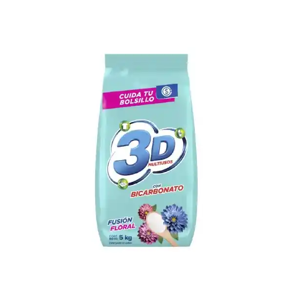 3D Detergente en Polvo Fragancia Floral