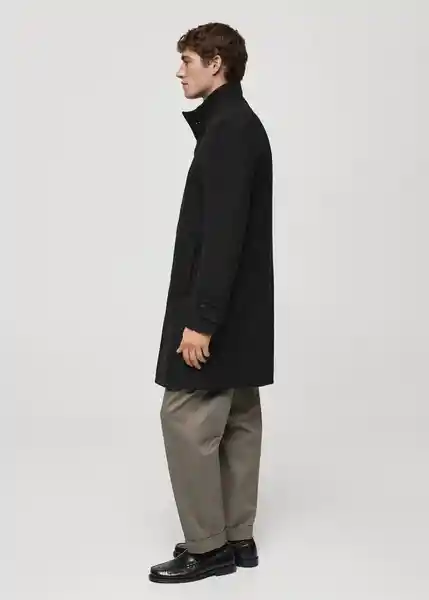 Abrigo Biagio Negro Talla M Hombre Mango