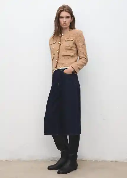 Chaqueta Winter Camel Talla S Mujer Mango