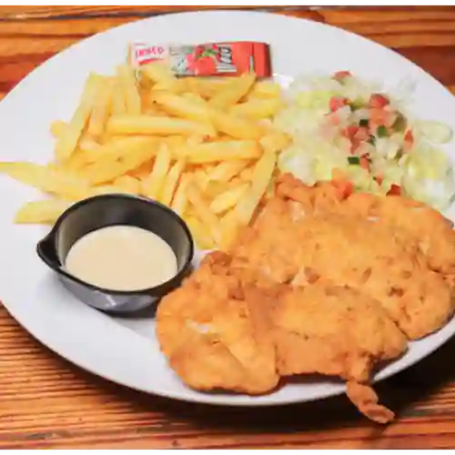 Milanesa de Pollo con Salsa Ranch