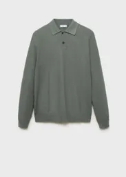 Camiseta Polo Tens Musgo Talla M Hombre Mango