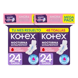 Toallas Higiénicas Kotex Nocturna Ultraprotect 