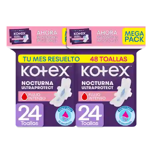 Kotex Toallas Higiénicas Nocturna Ultraprotect