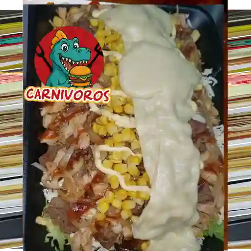 Salchipapa carnivora 4 personas