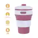 Vaso Plástico Plegable de Silicona de Rosa 350 mL Serie Miniso