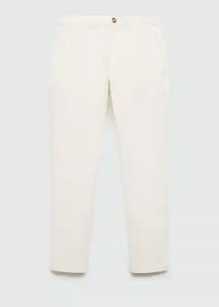 Pantalón Prato Blanco Talla 36 Hombre Mango