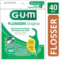 Gum Hilo Dental con Mango Flossers Original Menta Refrescante