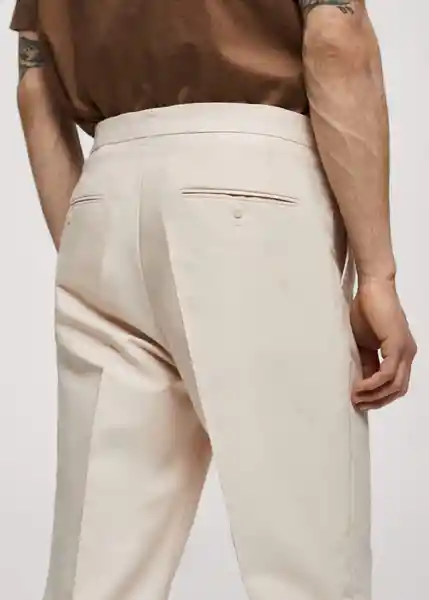 Pantalón Salina Crudo Talla 46 Hombre Mango