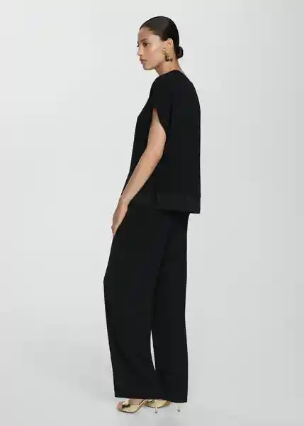 Pantalón Bubble-A Negro Talla S Mujer Mango