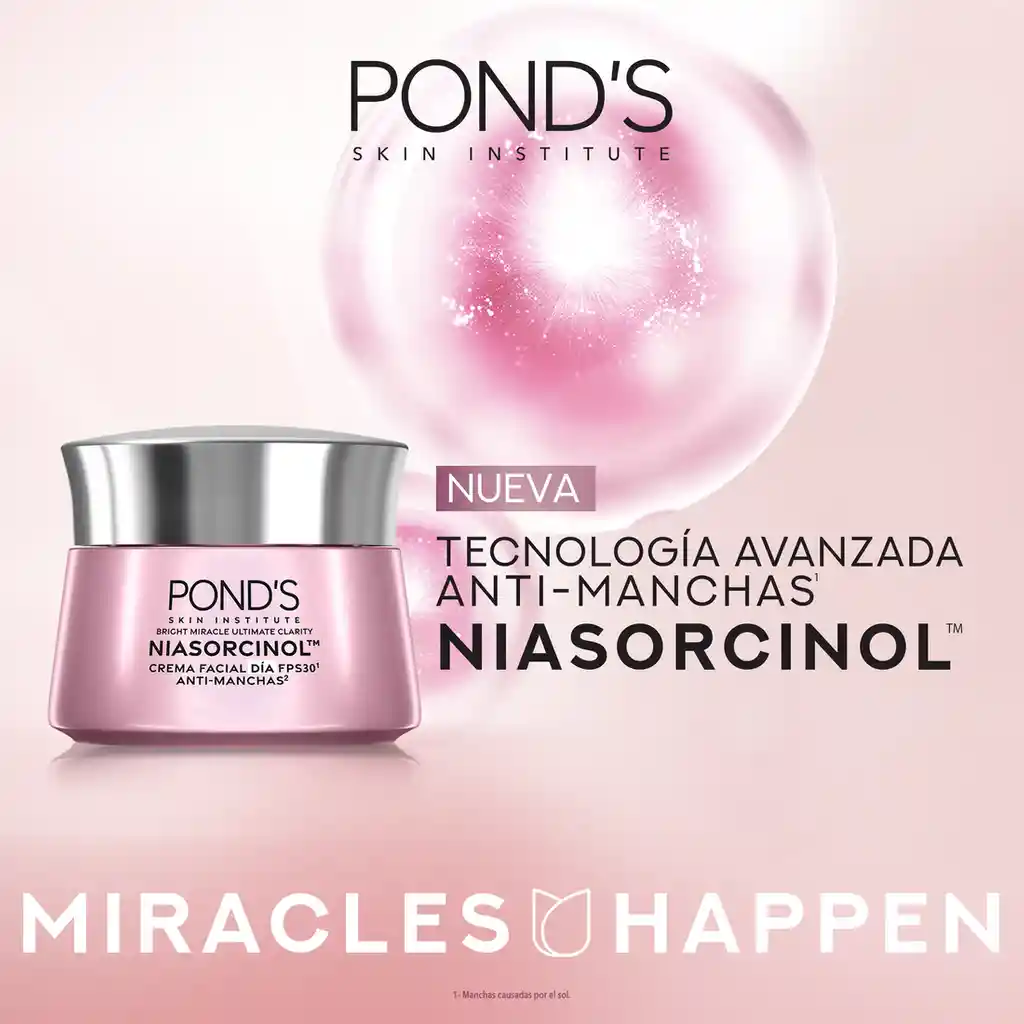 Crema Antimanchas Día Ponds Bright Miracle con Niasorcinol 50g