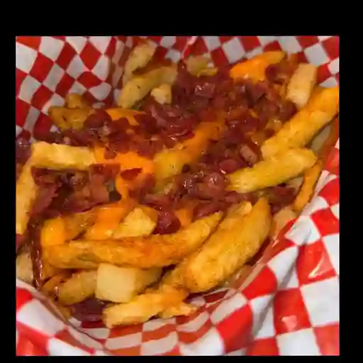 Papitas bacon cheese