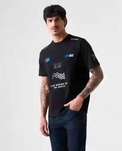Camiseta Hombre Negro Talla XXL 842G090_NEG194004 Americanino