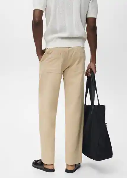 Jean Albe Beige Talla 44 Hombre Mango