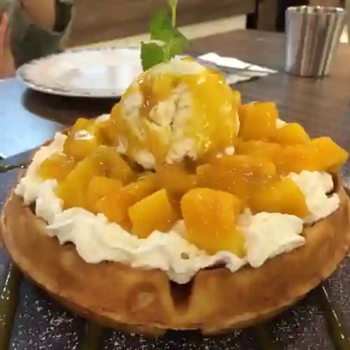 Waffle de Melocotón