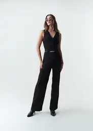 Enterizo Kala Mujer Negro Puro Ultraoscuro Talla M 563G331 Naf Naf