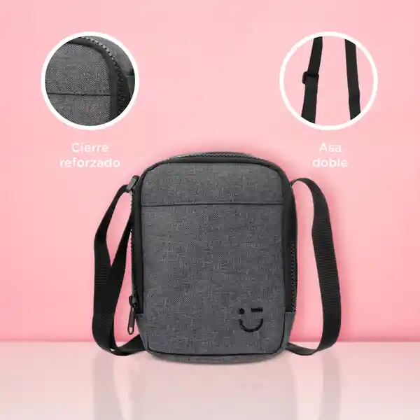 Bolso Cruzado Casual Gris Miniso