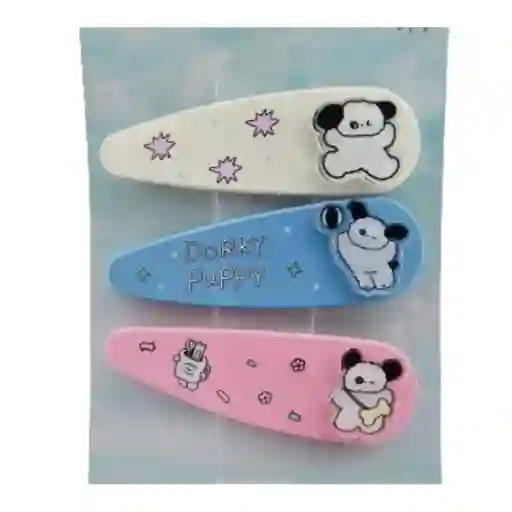 Set de Broches Para Cabello Serie Doggie Power Miniso