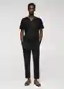 Camiseta Julian Negro Talla XXL Hombre Mango