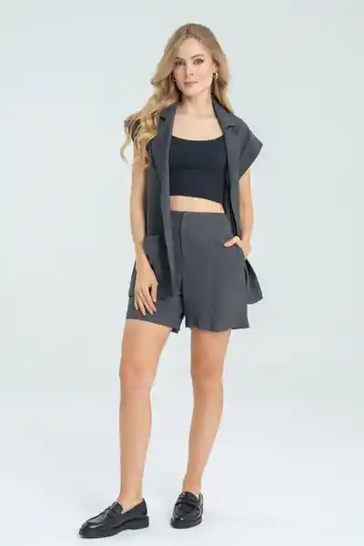 Short Mikael Color Gris Oscuro Talla 14 Ragged