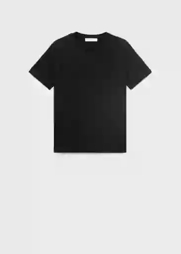 Camiseta Chals Negro Talla S Mujer Mango
