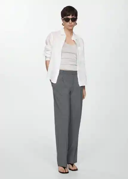 Top Edista Plata Talla Xs Mujer Mango