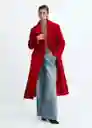 Abrigo Carmin Rojo Talla L Mujer Mango