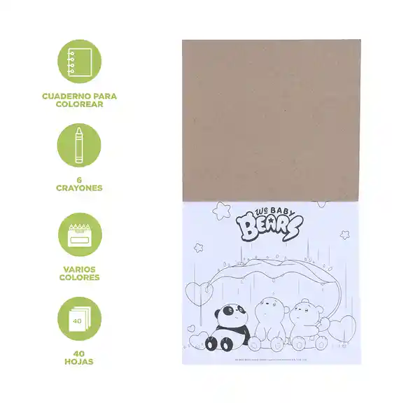 Set Libro Para Colorear de 40 Hojas Wbb Baby Miniso