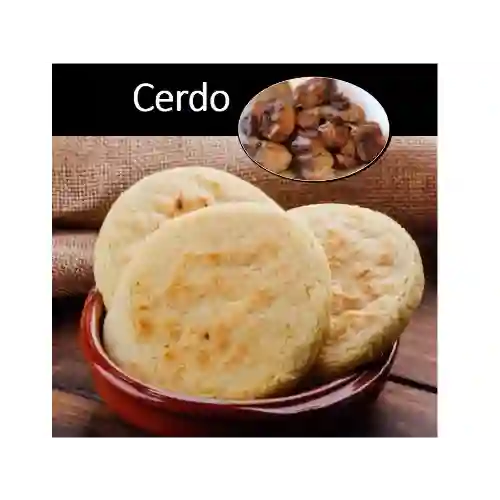 Arepa con Carne de Cerdo