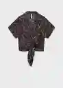 Camisa Life Marrón Talla M Mujer Mango