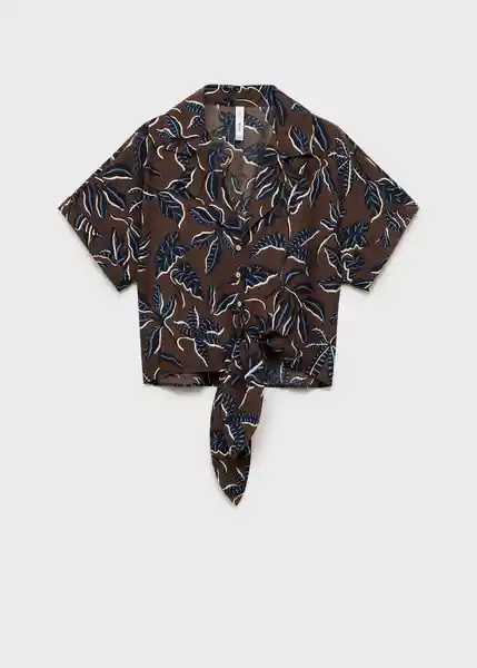 Camisa Life Marrón Talla M Mujer Mango