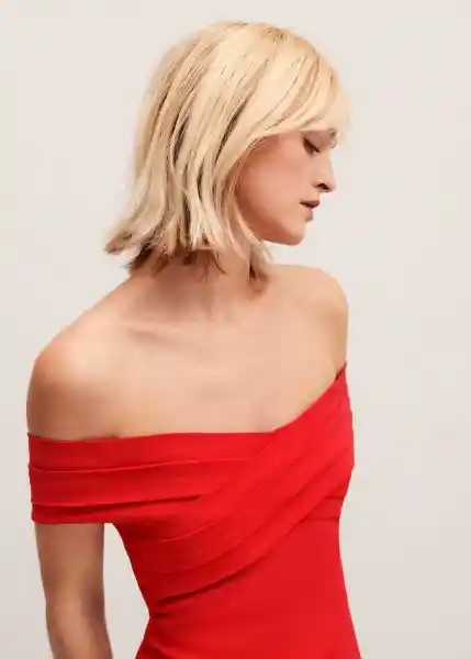 Vestido Berlin Rojo Talla L Mujer Mango