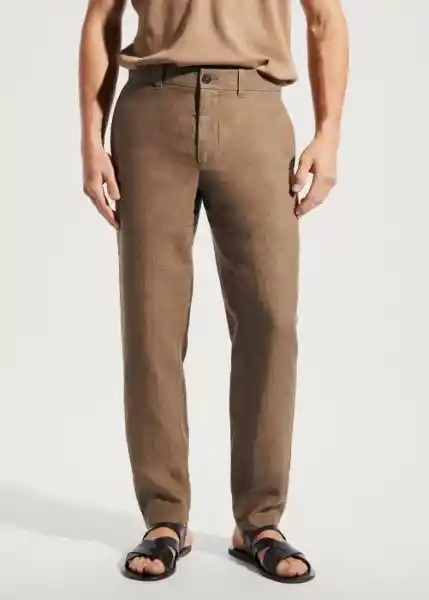 Pantalón Oyster Tabaco Talla 44 Hombre Mango