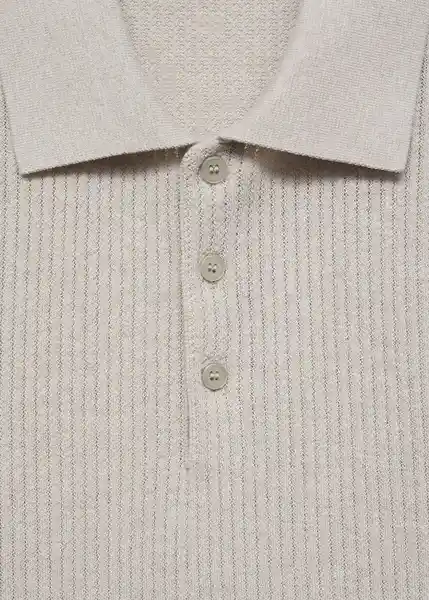 Camiseta Polo Flew Hielo Talla S Hombre Mango