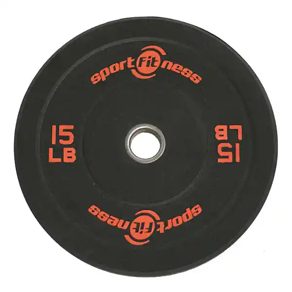 Disco Olimpico 15lb En Caucho 2" Para Barra Gym 71531