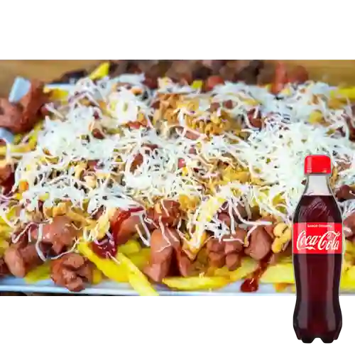 Combo Salchipapa Clásica +Cocacola Orig 400ml