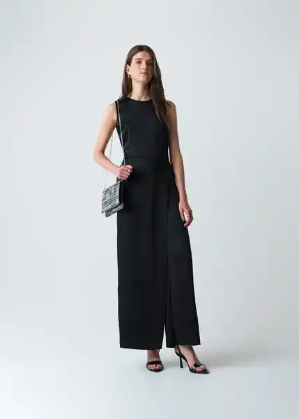 Enterizo Agatha Negro Puro Talla M Mujer 563G366 Naf Naf