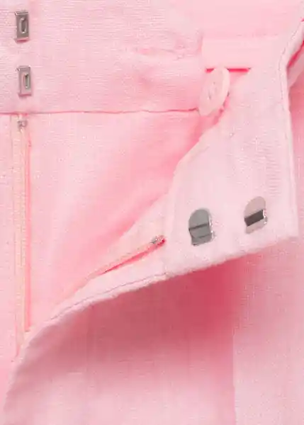 Pantalón Boreli Rosa Light Talla 32 Mujer Mango