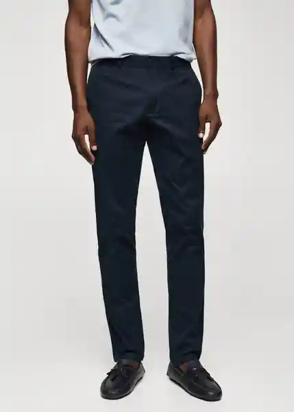 Pantalón Barna Navy Talla 38 Hombre Mango