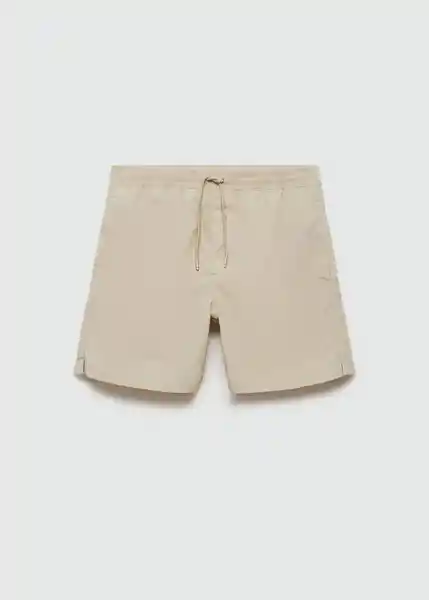 Short Bañador Liso Arena Talla L Hombre Mango