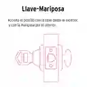 Cerrojo Cilindro Mariposa - 2 Llaves Cromo Mate