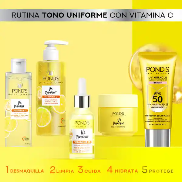 Ponds Agua Micelar Vitamina C vs Manchas 300 mL