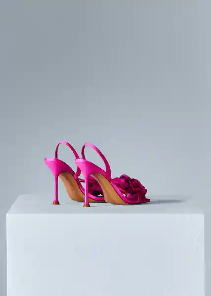 Sandalias Flor1 Fucsia Talla 40 Mujer Mango