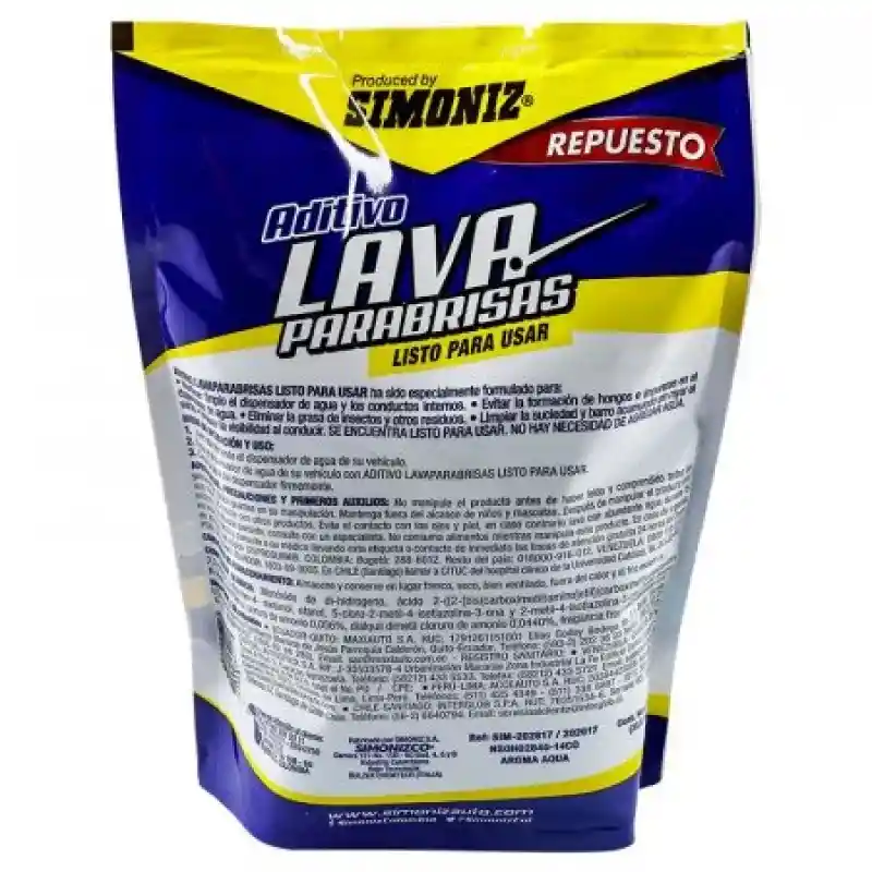 Simoniz Home Aditivo Lavaparabrisas 1000 Ml 202617