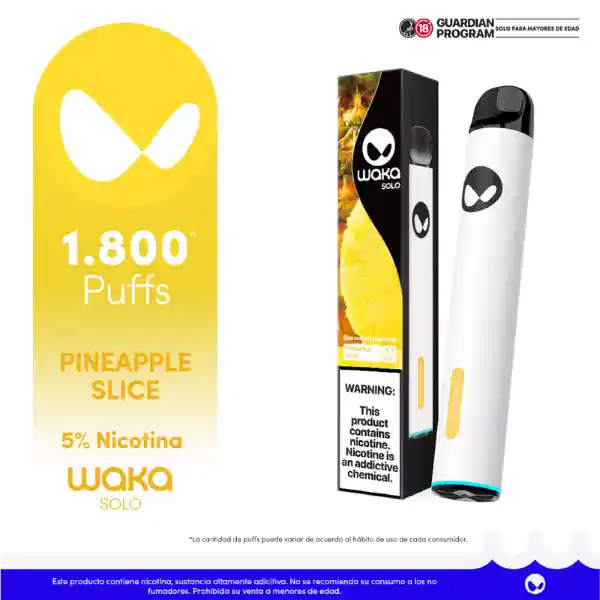 WAKA SOLO Vape-Pineapple Slice-5% 1.800 puff